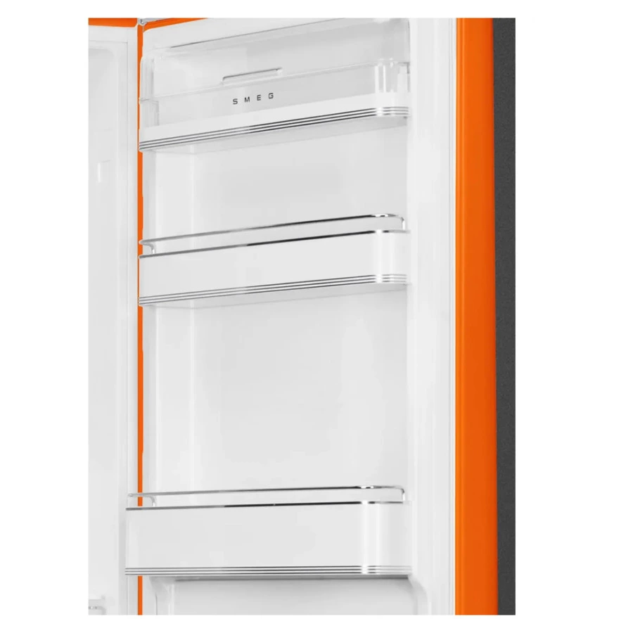 Холодильник двухдверный стиль 50-х годов No-frost SMEG FAB32ROR5 60 см, 365 л, оранжевый