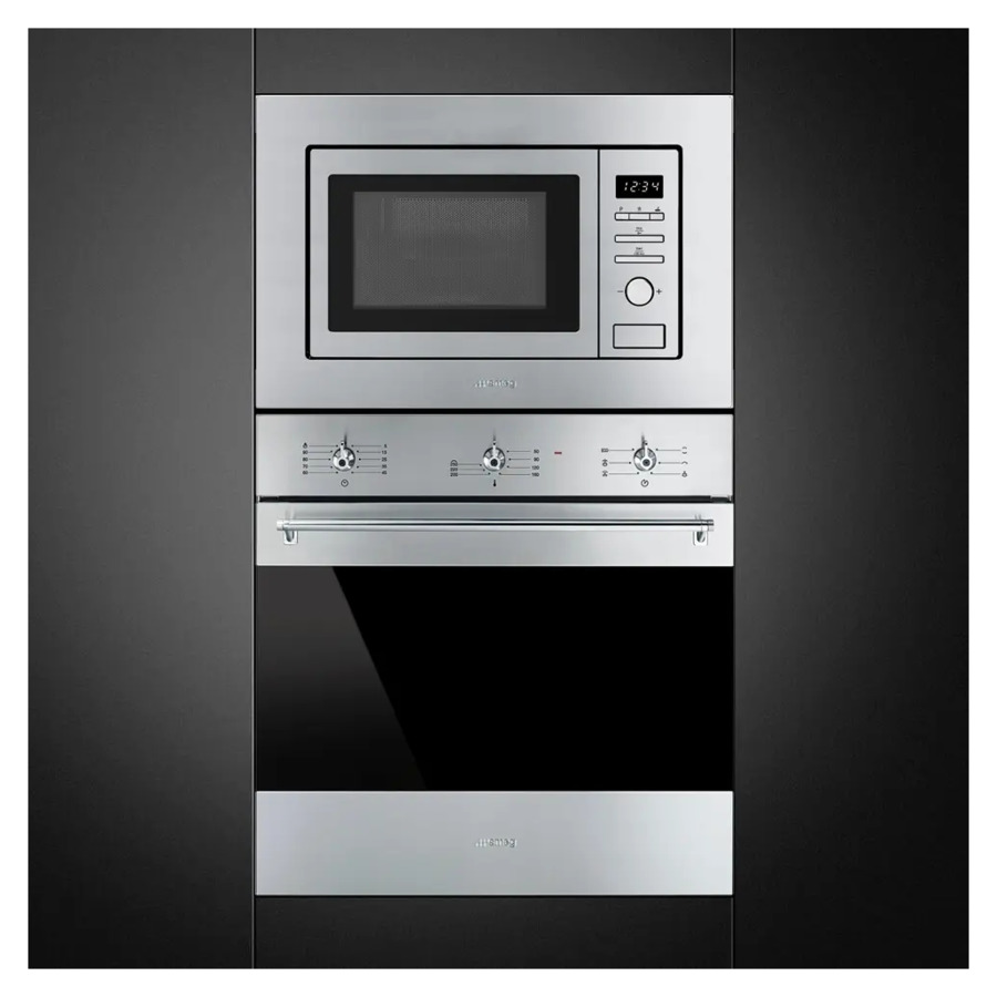 Печь микроволновая встраиваемая SMEG FMI017X 60 см, 38 см, сталь нержавеющая