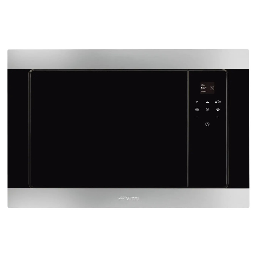 Печь микроволновая встраиваемая 3 функции SMEG FMI320X2 Classica 60 см, 38 см, черное стекло Eclipse