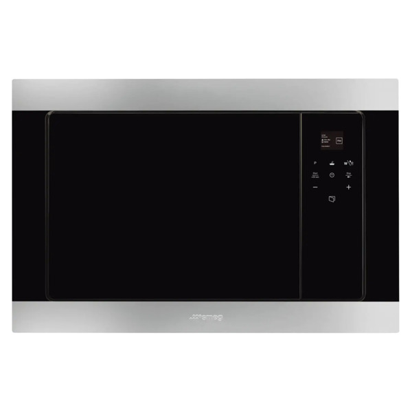 Печь микроволновая встраиваемая 3 функции SMEG FMI320X2 Classica 60 см, 38 см, черное стекло Eclipse