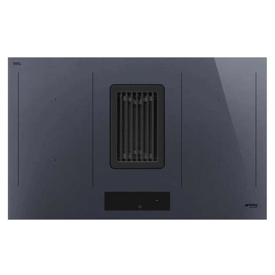 Варочная панель индукционная с вытяжкой SMEG HOBD182DG Linea Multizone 70 см, Neptune Grey