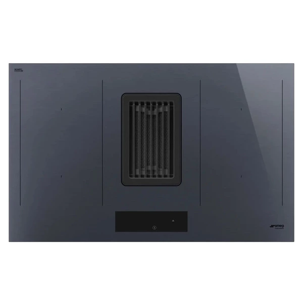 Варочная панель индукционная с вытяжкой SMEG HOBD182DG Linea Multizone 70 см, Neptune Grey