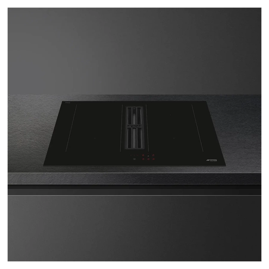 Варочная панель индукционная с вытяжкой SMEG HOBD472D2 Multizone 80 см, прямой край