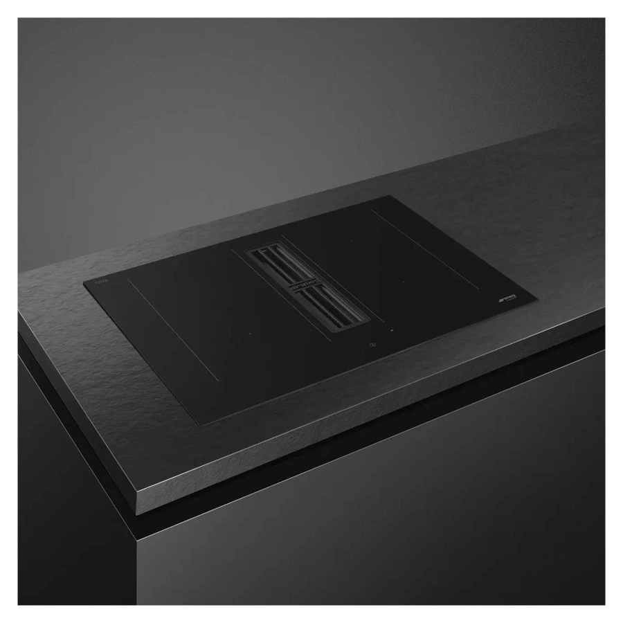Варочная панель индукционная с вытяжкой SMEG HOBD472D2 Multizone 80 см, прямой край