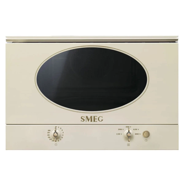 Печь микроволновая встраиваемая 6 функций SMEG MP822NPO Coloniale 60х38 см, кремовая