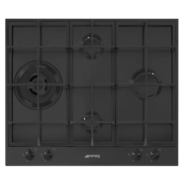 Варочная панель газовая SMEG PX364LMB Classica 60 cм, черный матовый