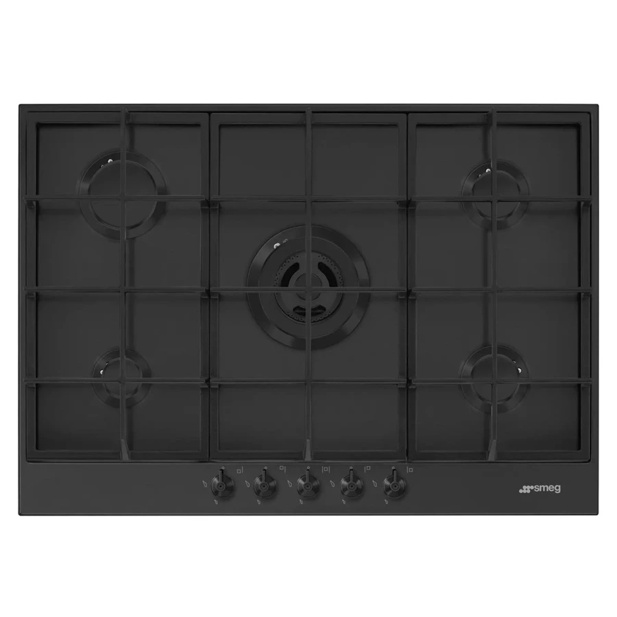 Варочная панель газовая SMEG PX375MB Classica 72,5 cм, черный матовый