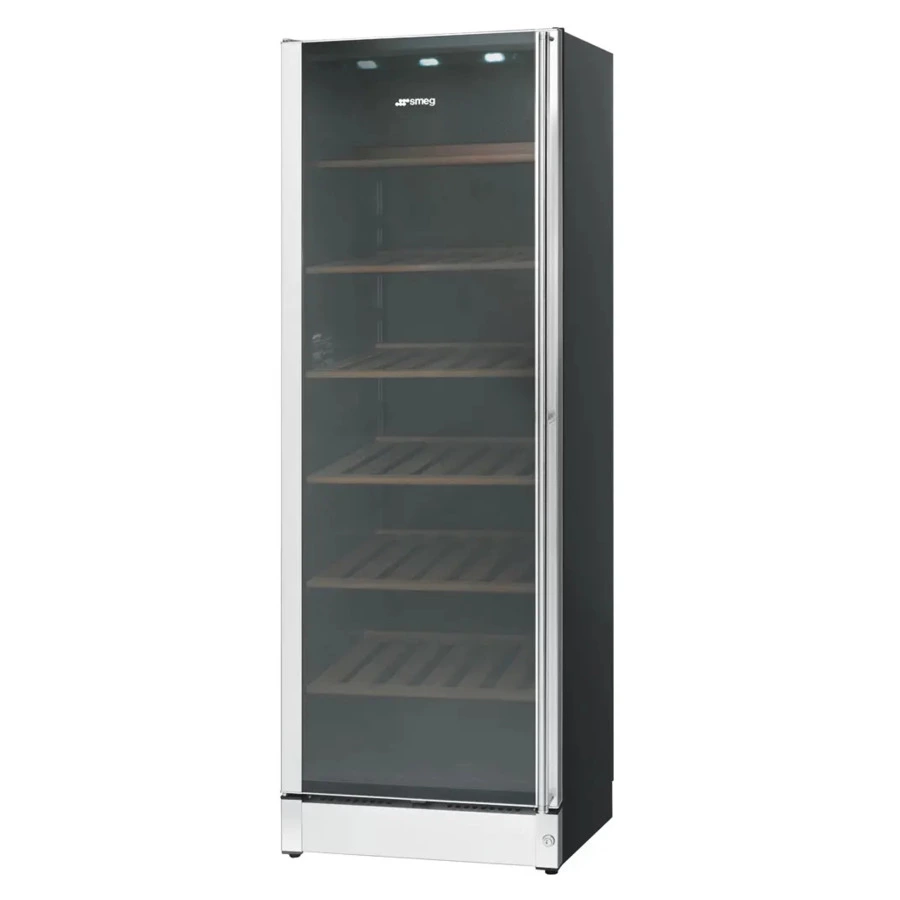 Винный шкаф отдельностоящий до 197 бутылок с 2-мя термо зонами SMEG SCV115GS Classica 60 см