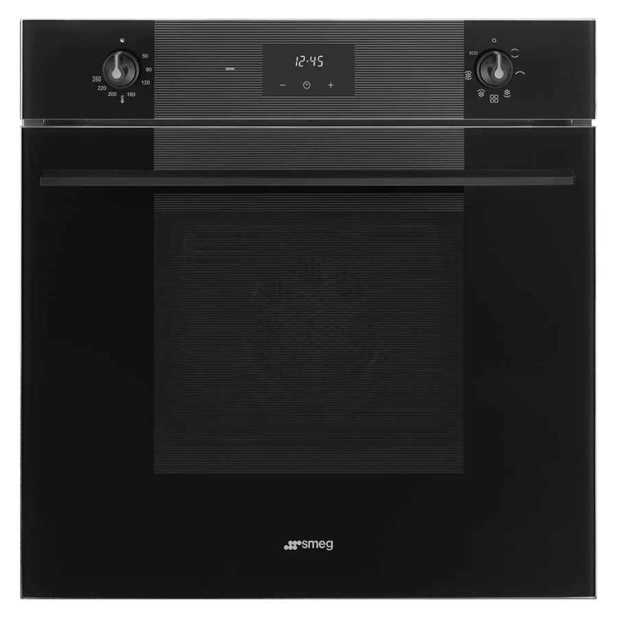 Духовой шкаф электрический  6 функций SMEG SF6100VB3 Linea 60 см, черное стекло Deep Black