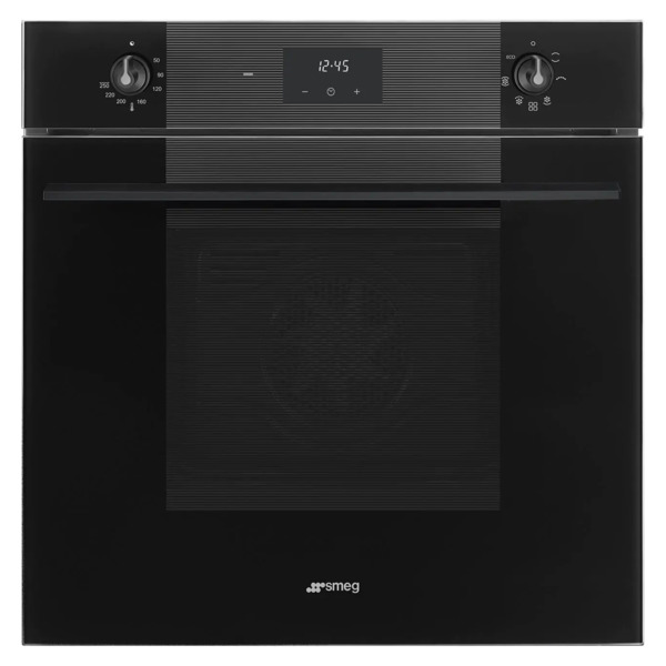 Духовой шкаф электрический  6 функций SMEG SF6100VB3 Linea 60 см, черное стекло Deep Black