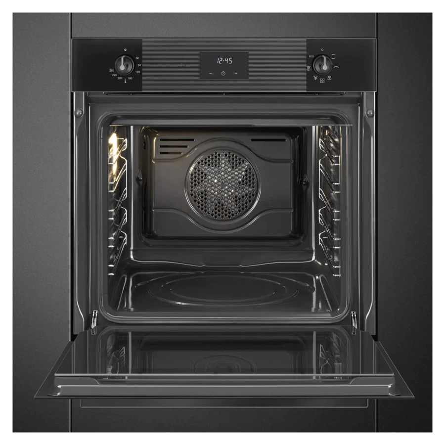 Духовой шкаф электрический 6 функций SMEG SF6100VB3 Linea 60 см, черное стекло Deep Black