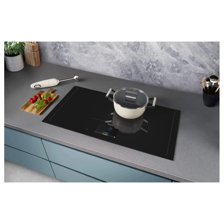 Варочная панель индукционная SMEG SIA1963D FullArea 90 см, черная стеклокерамика