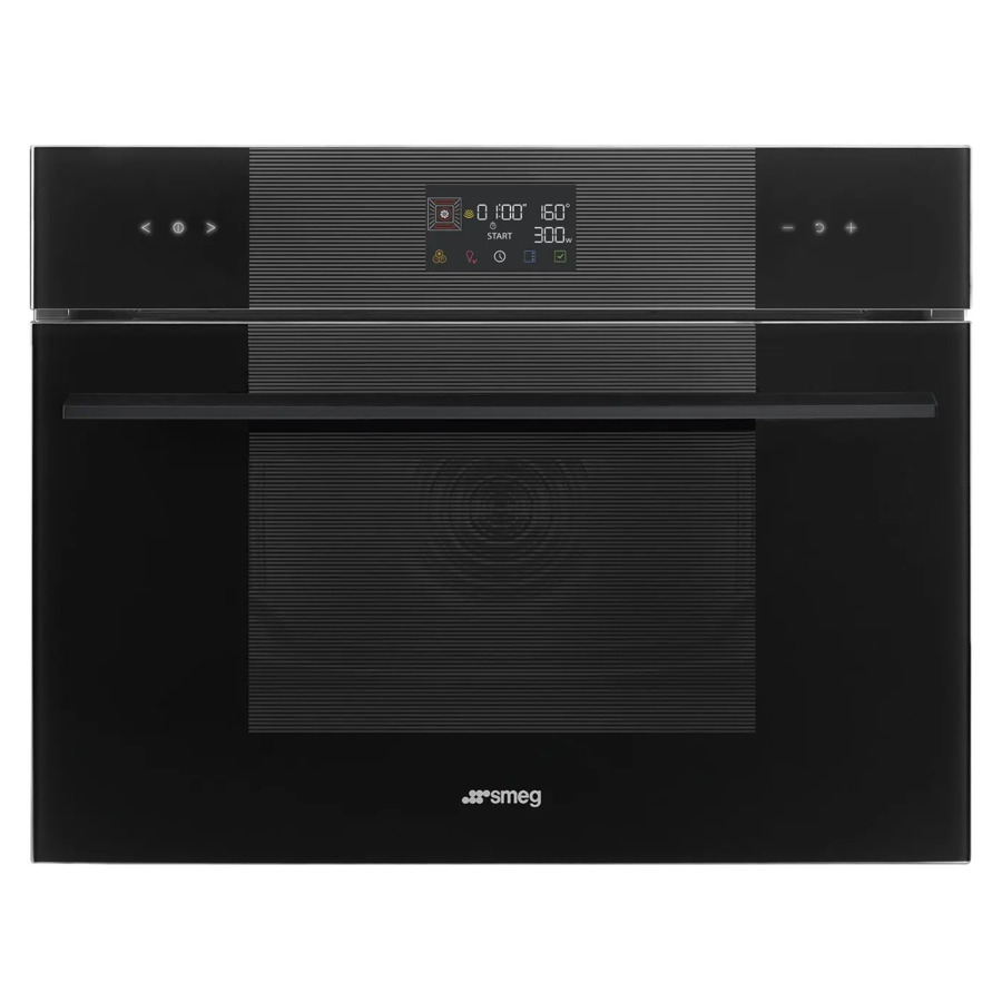 Духовой шкаф с СВЧ 11 функций SMEG SO4102M1B3 60х45 см, черное стекло Deep Black