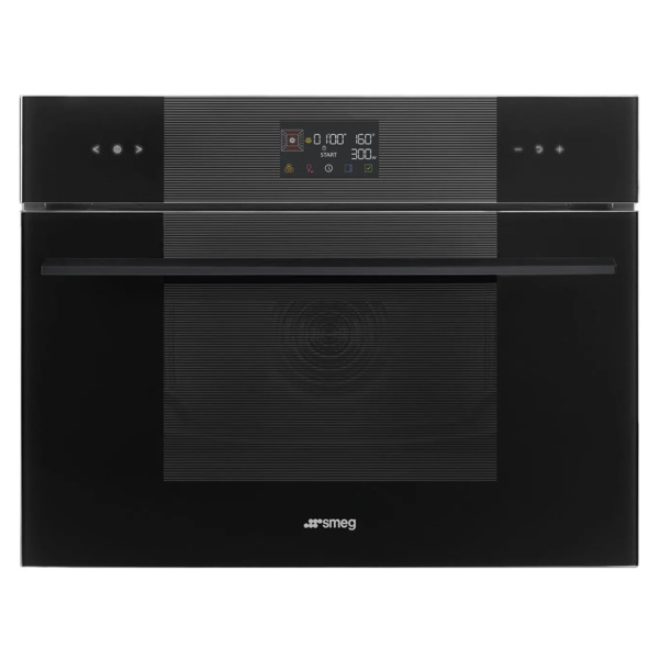 Духовой шкаф с СВЧ 11 функций SMEG SO4102M1B3 60х45 см, черное стекло Deep Black