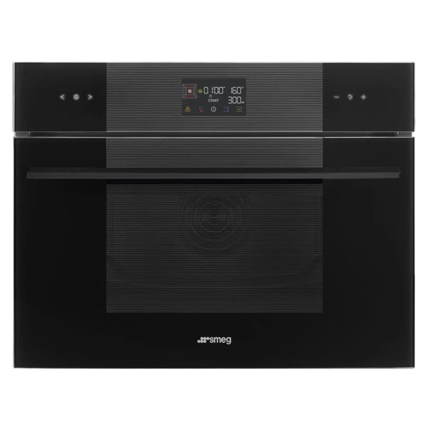 Духовой шкаф с СВЧ 11 функций SMEG SO4102M1B3 60х45 см, черное стекло Deep Black