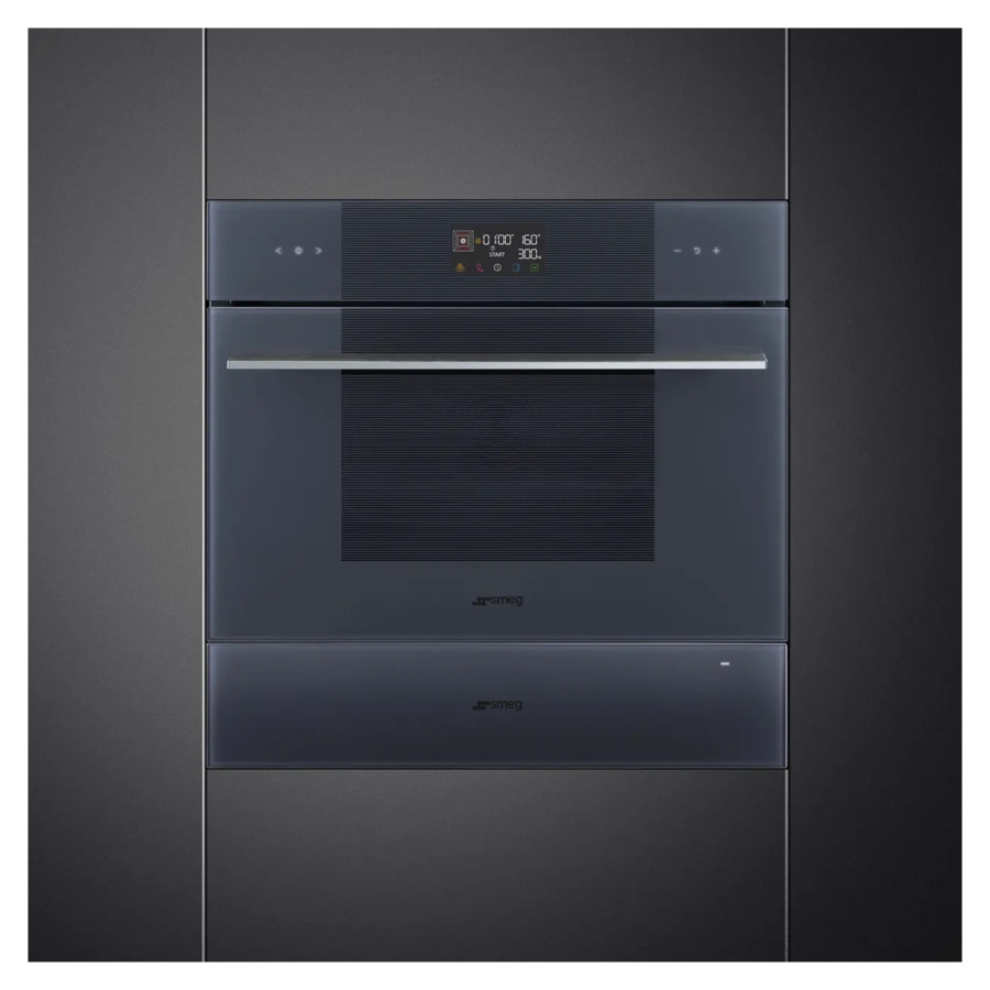 Духовой шкаф с СВЧ 11 функций SMEG SO4102M1G 60х45 см, стекло Neptune Grey