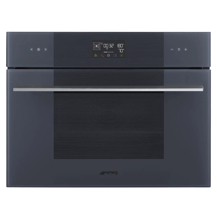 Духовой шкаф электрический с паром 12 функций SMEG SO4102S3G Linea 60х45 см, стекло Neptune grey