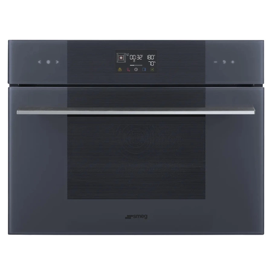 Духовой шкаф электрический с паром 12 функций SMEG SO4102S3G Linea 60х45 см, стекло Neptune grey