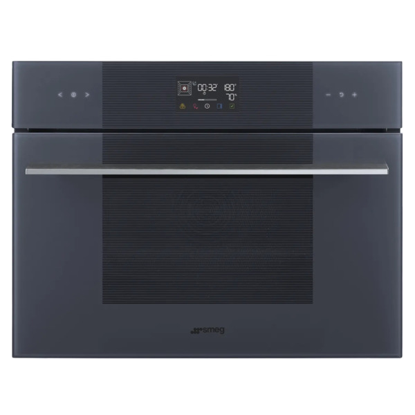 Духовой шкаф электрический с паром 12 функций SMEG SO4102S3G Linea 60х45 см, стекло Neptune grey