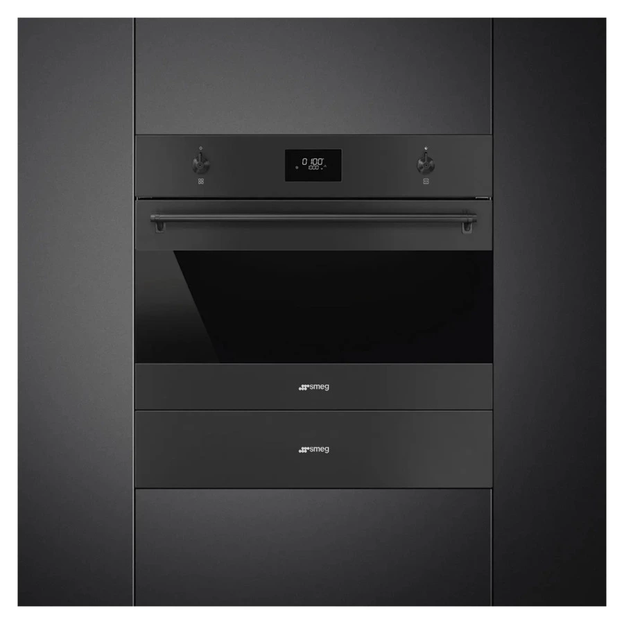 Печь микроволновая встраиваемая SMEG SO4301M0N 60х45 см, черная матовый