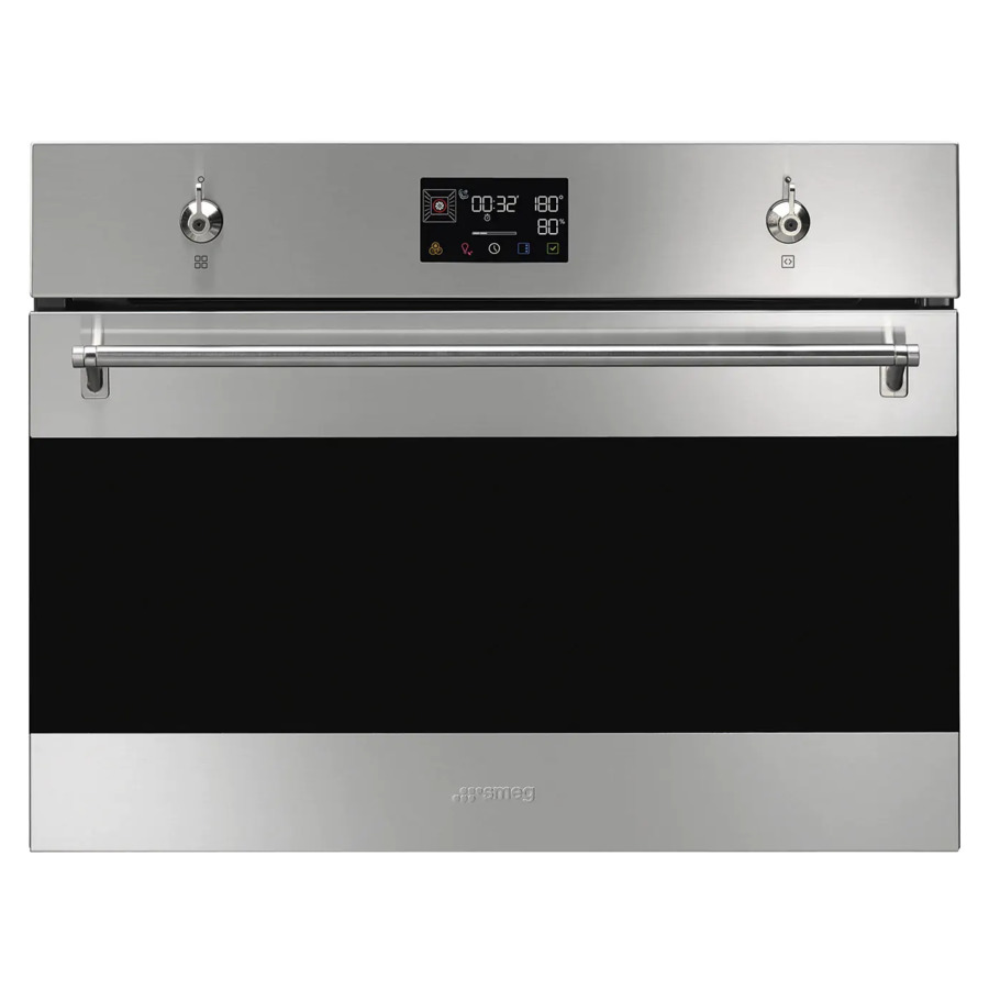 Духовой шкаф с СВЧ 12 функций SMEG SO4302S3X Classica 60х45 см, сталь от отпечатков