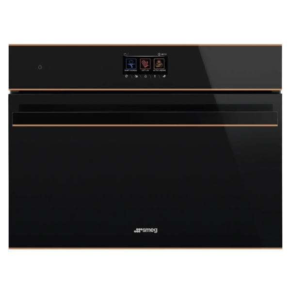 Духовой шкаф с паром 20 функций SMEG SO4604S4PNR Dolce Stil Novo 60х45 см, чёрное стекло Eclipse