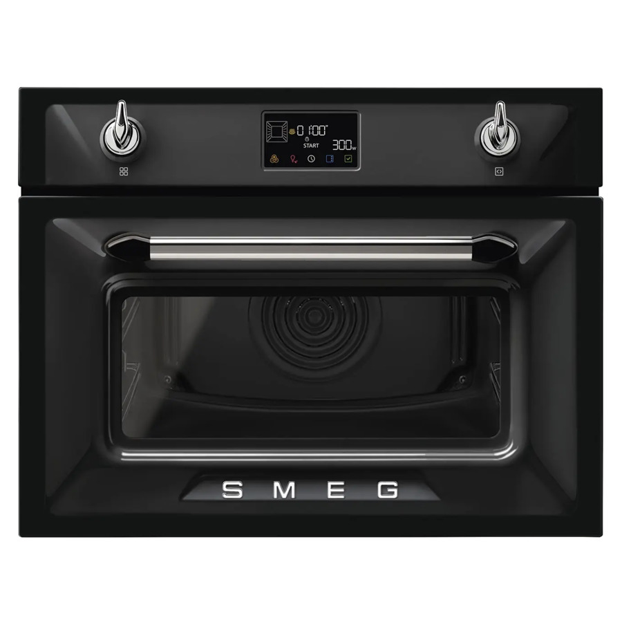 Духовой шкаф с СВЧ 12 функций SMEG SO4902M1N Victoria 60х45 см, черный