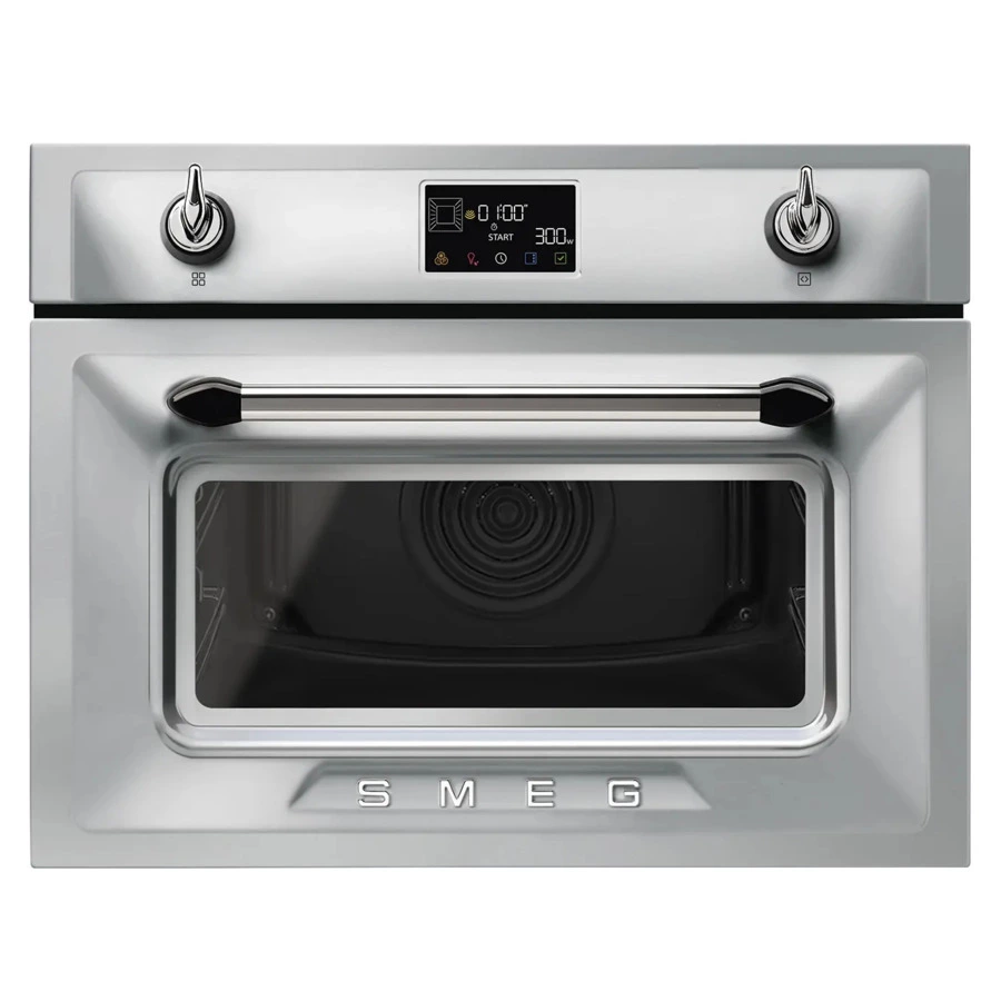 Духовой шкаф с СВЧ 11 функций SMEG SO4902M1X Victoria 60х45 см, сталь от отпечатков