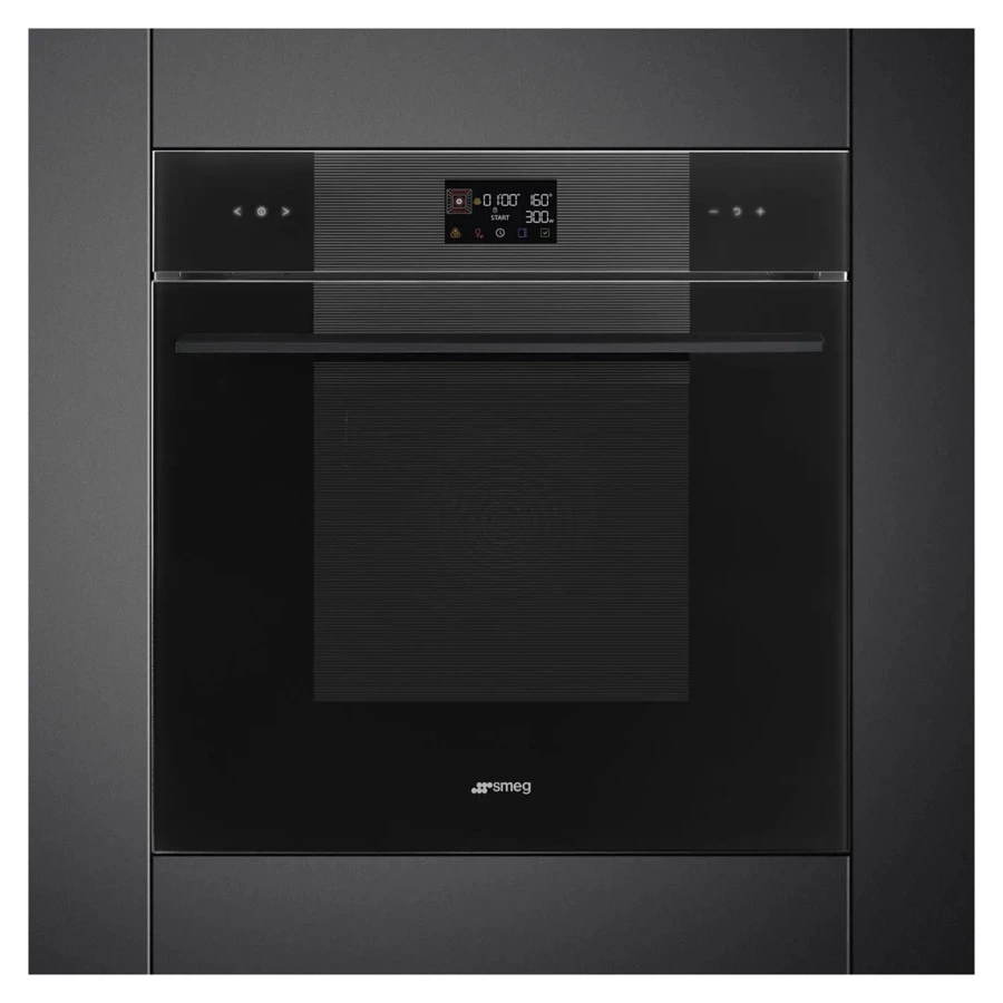 Духовой шкаф с СВЧ 11 функций SMEG SO6102M2B3 Linea 60х60 см, стекло Deep Black