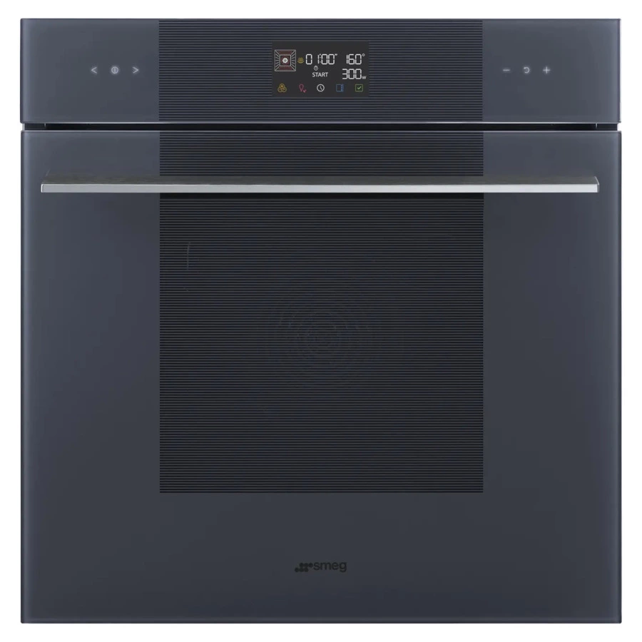 Духовой шкаф с СВЧ 11 функций SMEG SO6102M2G Linea 60х60 см, стекло Neptune grey