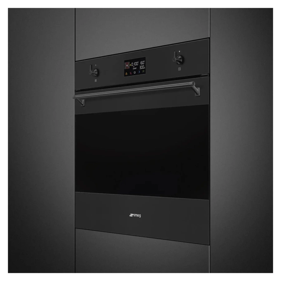 Духовой шкаф с СВЧ 11 функций SMEG SO6302M2N 60 см, черный матовый