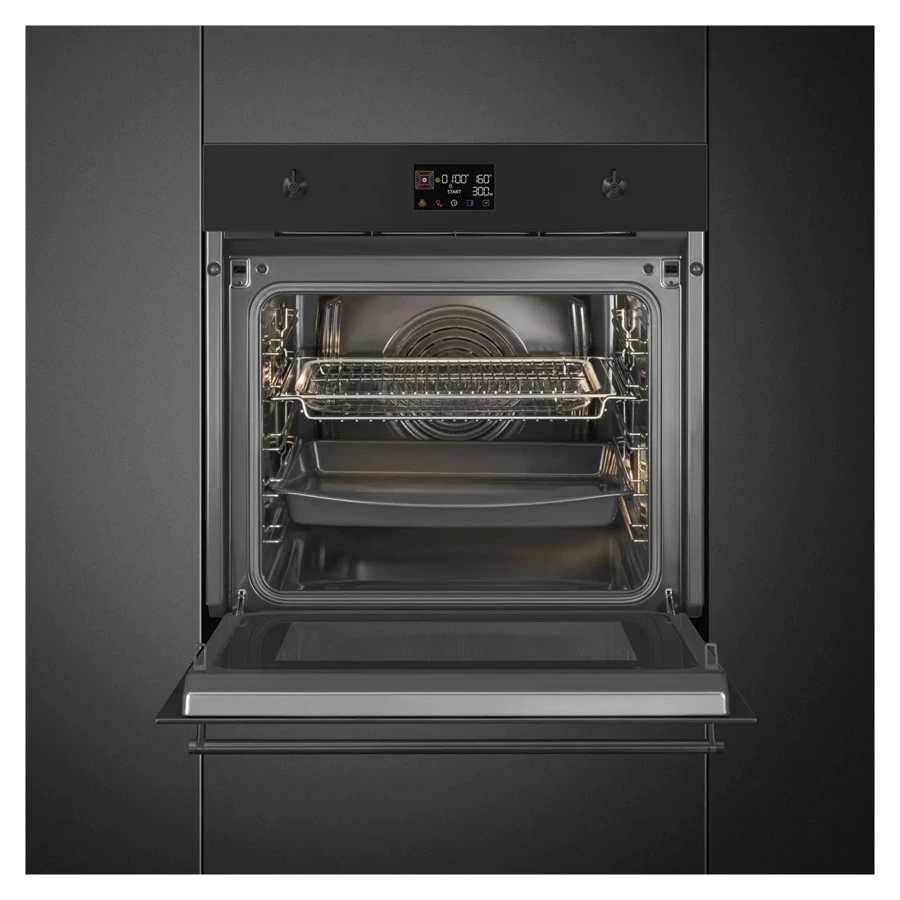 Духовой шкаф с СВЧ 11 функций SMEG SO6302M2N 60 см, черный матовый