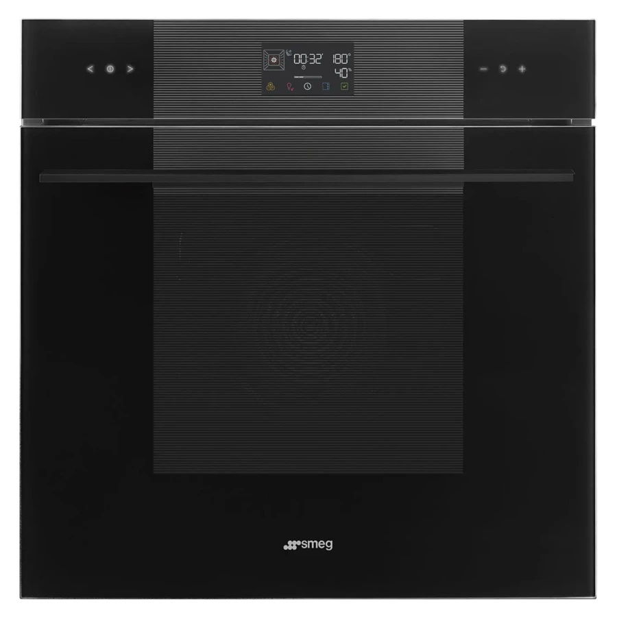 Духовой шкаф с пиролизом и паром 12 функций SMEG SOP6102S2PB3 Linea 60 см, стекло Deep Black