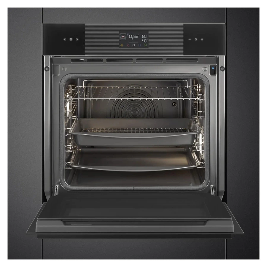 Духовой шкаф с пиролизом и паром 12 функций SMEG SOP6102S2PB3 Linea 60 см, стекло Deep Black