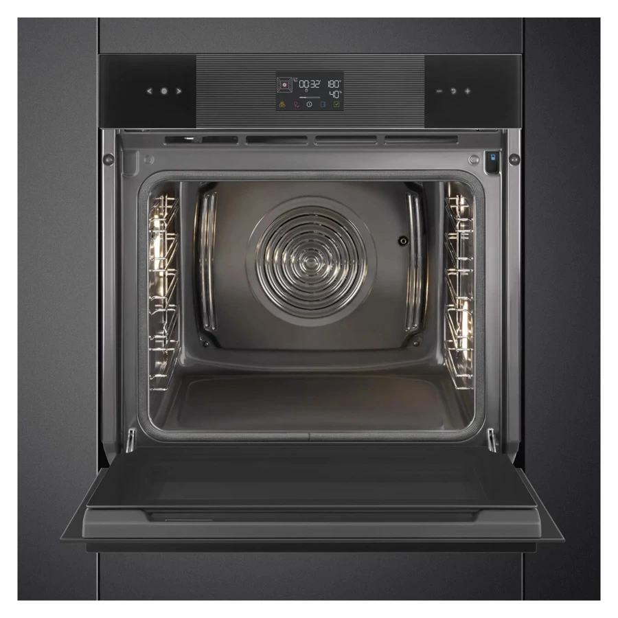 Духовой шкаф с пиролизом и паром 12 функций SMEG SOP6102S2PB3 Linea 60 см, стекло Deep Black