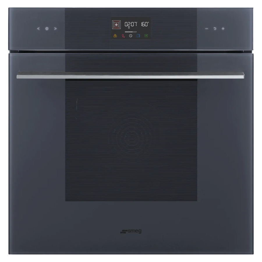 Духовой шкаф с пиролизом 10 функций SMEG SOP6102TG Linea 60 см, стекло Deep Black