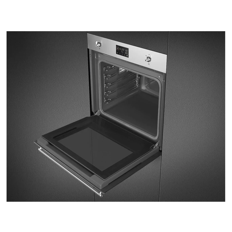 Духовой шкаф с пиролизом 10 функций SMEG SOP6302TX Classica 60 см, сталь нержавеющая