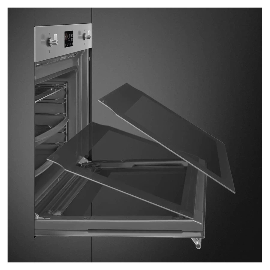 Духовой шкаф с пиролизом 10 функций SMEG SOP6302TX Classica 60 см, сталь нержавеющая