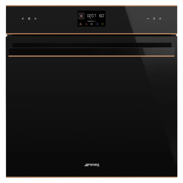 Духовой шкаф с пиролизом и паром 10 функций SMEG SOP6602TNR 60 см, черное стекло Eclipse