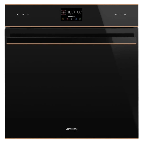 Духовой шкаф с пиролизом и паром 10 функций SMEG SOP6602TNR 60 см, черное стекло Eclipse