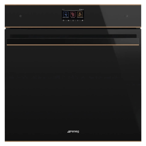 Духовой шкаф с пиролизом и паром 19 функций SMEG SOP6604S2PNR 60 см, черное стекло Eclipse