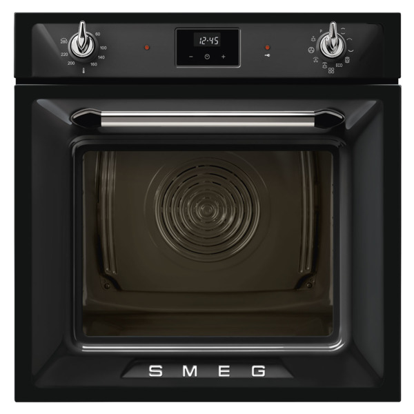 Духовой шкаф с пиролизом 9 функций SMEG SOP6900TN Victoria 60 см, черный