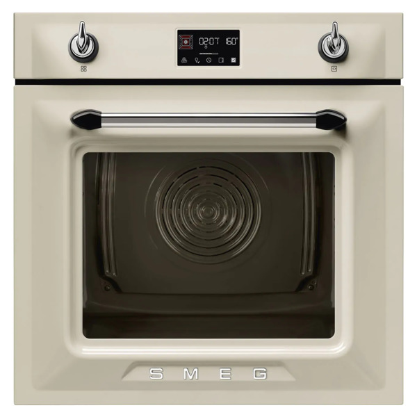 Духовой шкаф с пиролизом и паром 12 функций SMEG SOP6902S2PP Victoria 60 см, кремовый