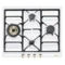 Варочная панель газовая SMEG SPR864BGH Coloniale 60 см, белый, фурнитура позолоченная