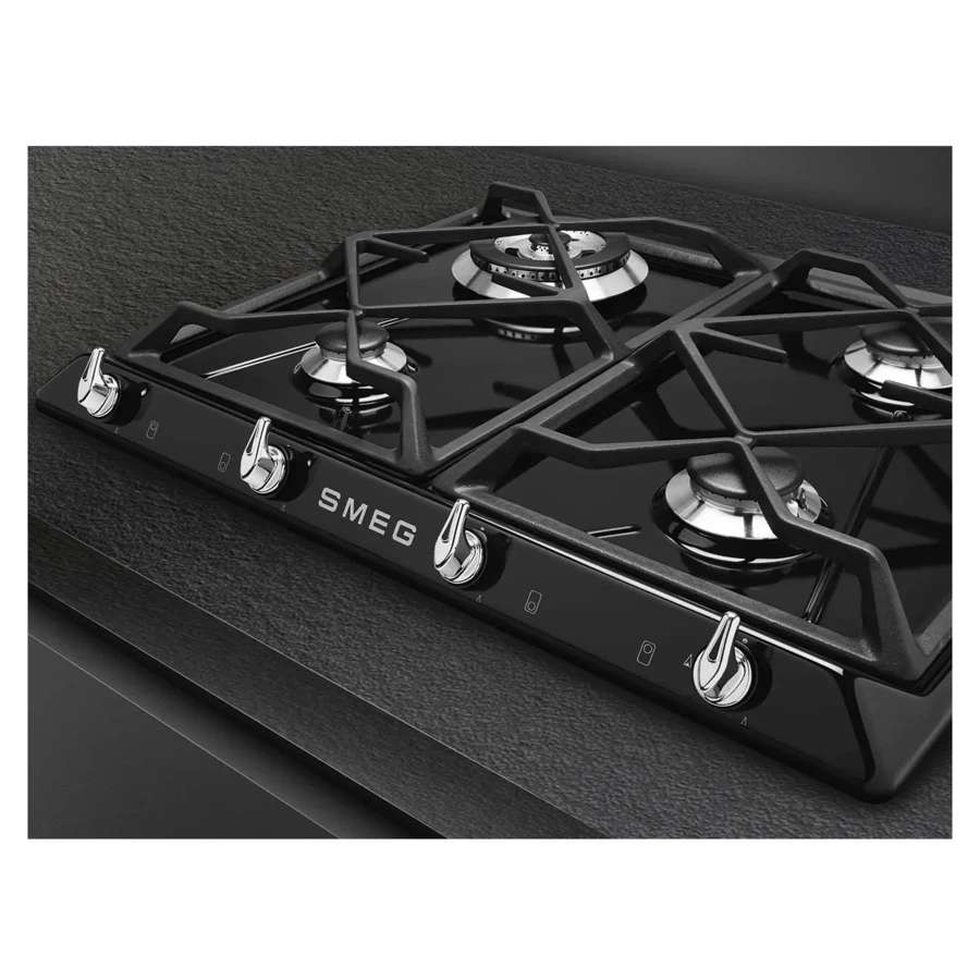 Варочная панель газовая SMEG SR964NGH Victoria 60 см, черная