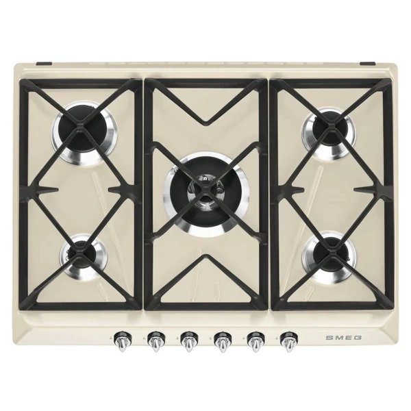 Варочная панель газовая SMEG SR975PGH Victoria 70 см, кремовая