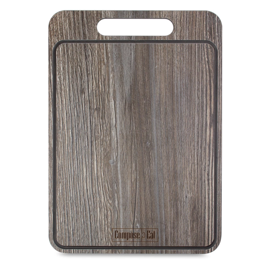 Доска разделочная с желобом ComposeEat Elegance 29х20 см, композит, дуб прованс