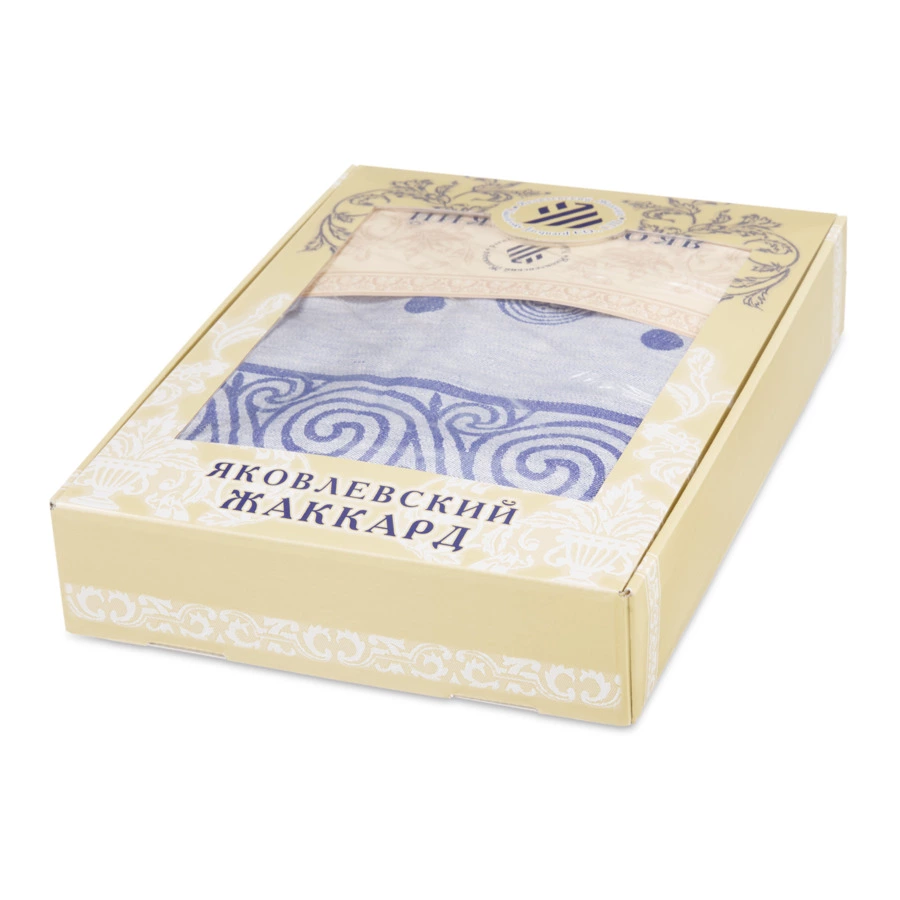 Скатерть прямоугольная Яковлевский Жаккард Шары 150х220см, в цв.100% лен-Sale