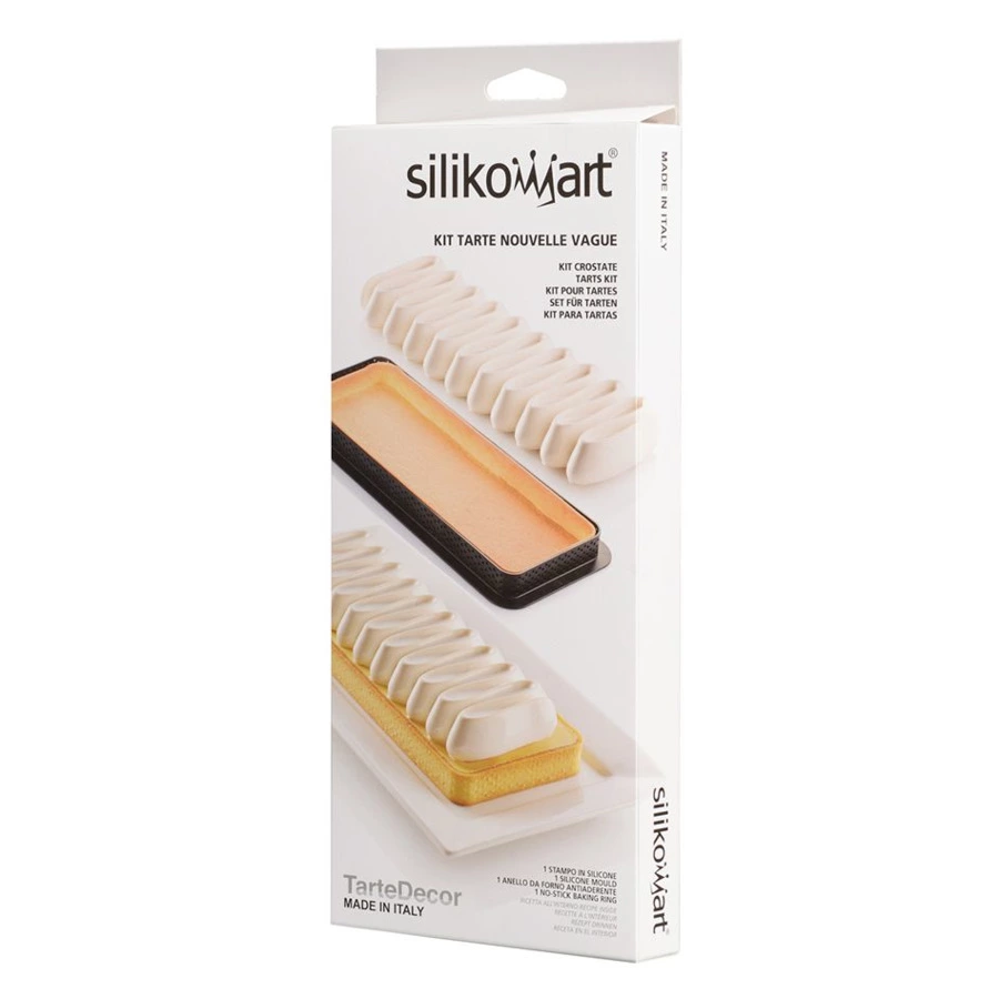 Набор для приготовления пирожных Silikomart Tarte Nouvelle Vague 8х2,4х24 см 2 предмета, силиконовый