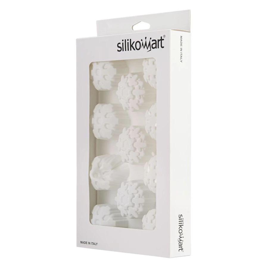 Форма для приготовления пирожных и конфет Silikomart Snowflakes 30,5х18 см, силиконовая